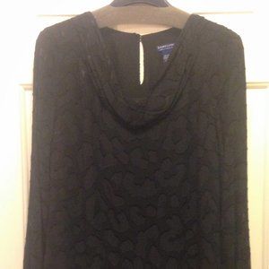 NWT Tanner Doncaster Lined Black Chiffon Blouse size 6